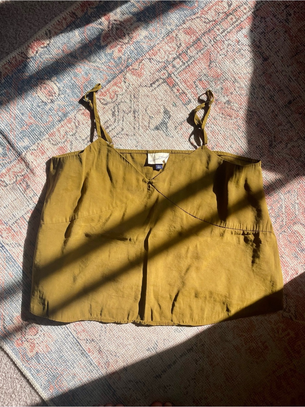 Universal Thread Women’s Olive-Green-Mustard Yellow Camisole Tank Top size L
